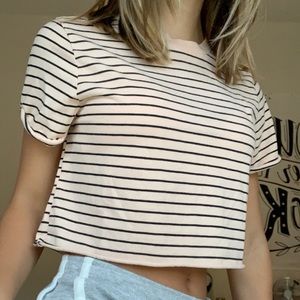 forever 21 striped crop top